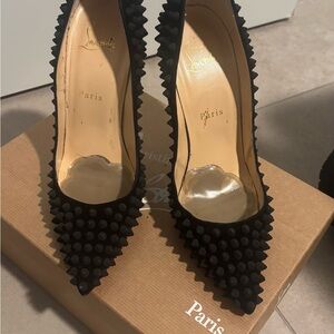 Christian Louboutin Black Studded Heels